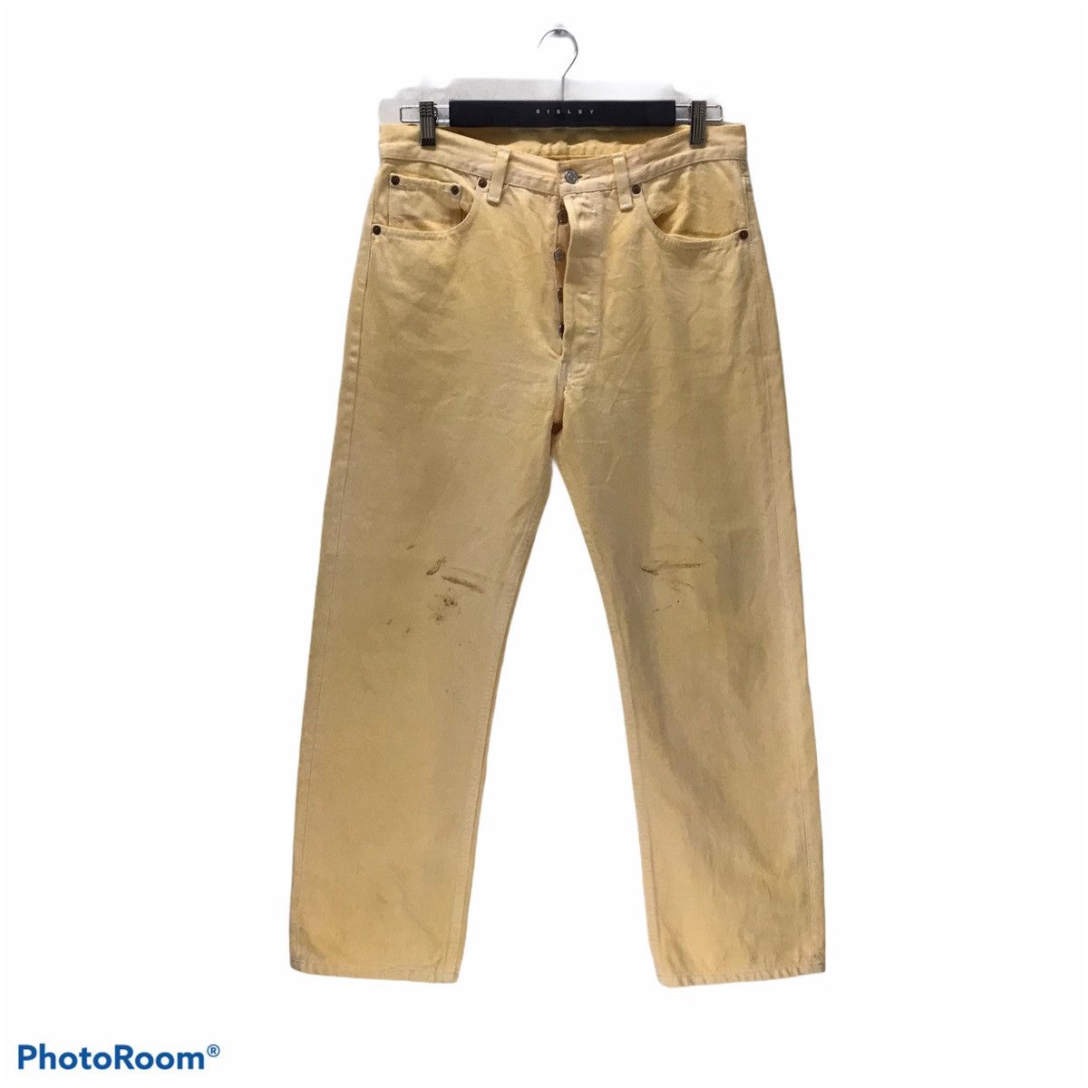 Levi's Vintage 90s Levis 501 Yellow Dye Jeand Size US 33 - 3 Thumbnail