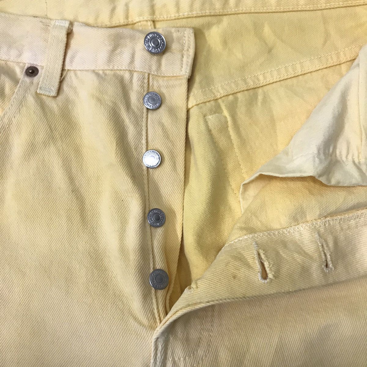Levi's Vintage 90s Levis 501 Yellow Dye Jeand Size US 33 - 18 Thumbnail