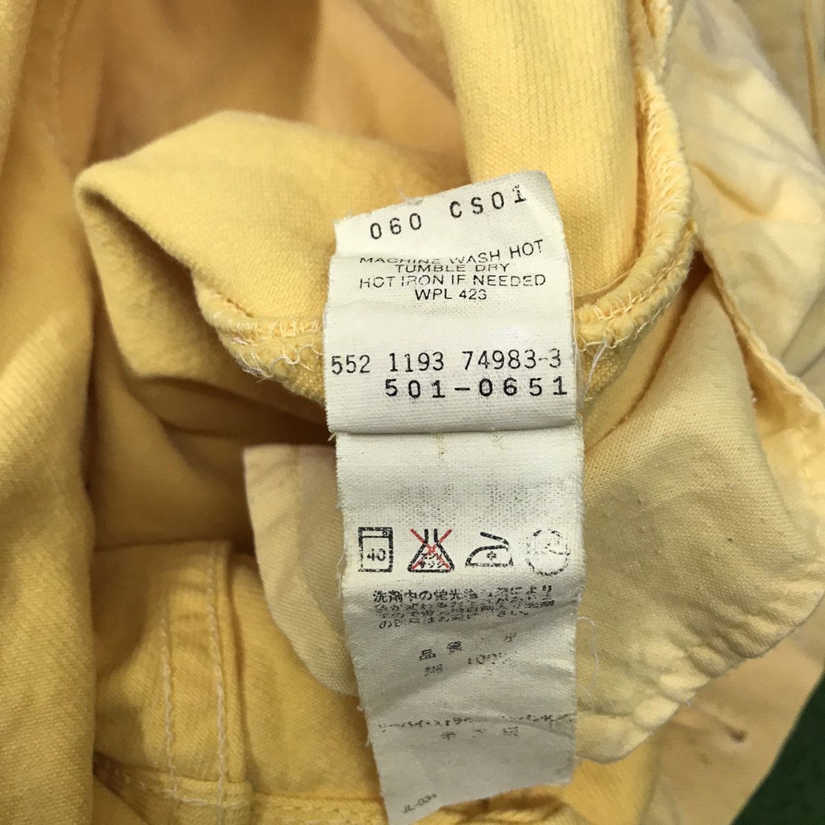 Levi's Vintage 90s Levis 501 Yellow Dye Jeand Size US 33 - 22 Thumbnail