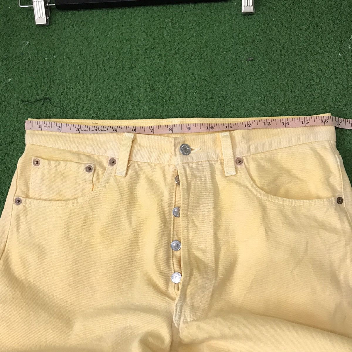Levi's Vintage 90s Levis 501 Yellow Dye Jeand Size US 33 - 20 Thumbnail