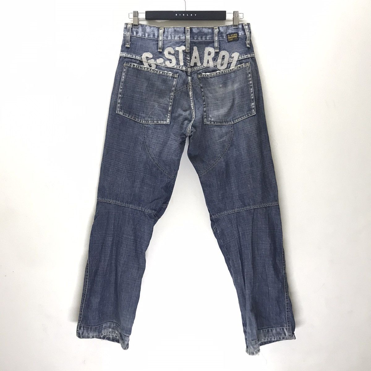 G-Star Vintage G Star Raw Biker Denim Spellout Embroidery Size US 32 / EU 48 - 9 Thumbnail