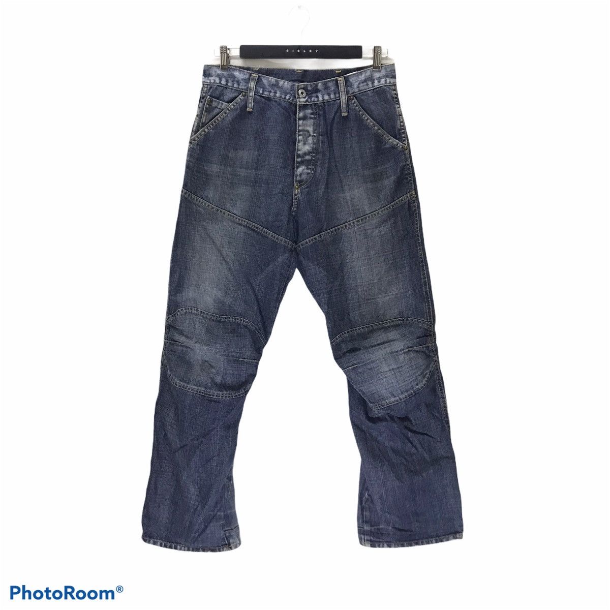 G-Star Vintage G Star Raw Biker Denim Spellout Embroidery Size US 32 / EU 48 - 3 Thumbnail