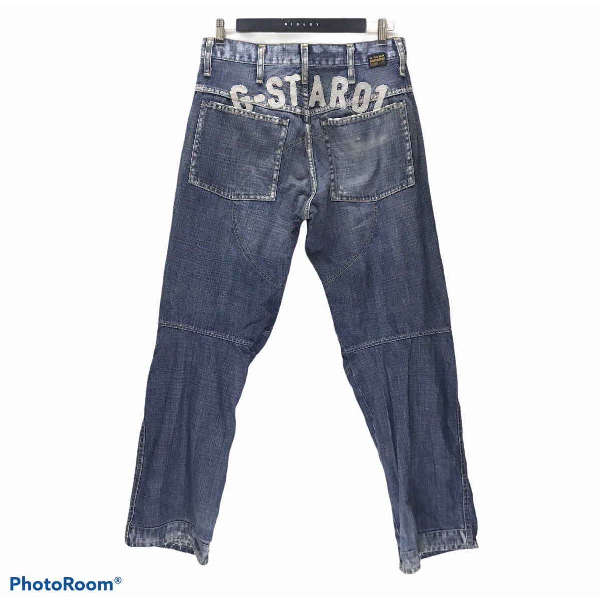 G-Star Vintage G Star Raw Biker Denim Spellout Embroidery Size US 32 / EU 48 - 2 Thumbnail