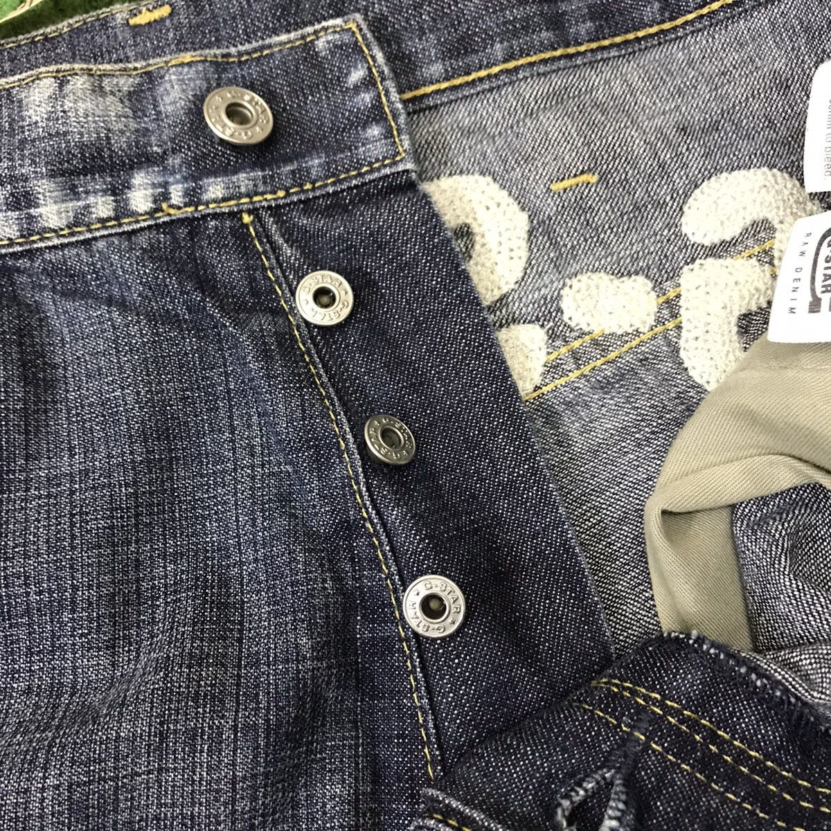 G-Star Vintage G Star Raw Biker Denim Spellout Embroidery Size US 32 / EU 48 - 15 Thumbnail