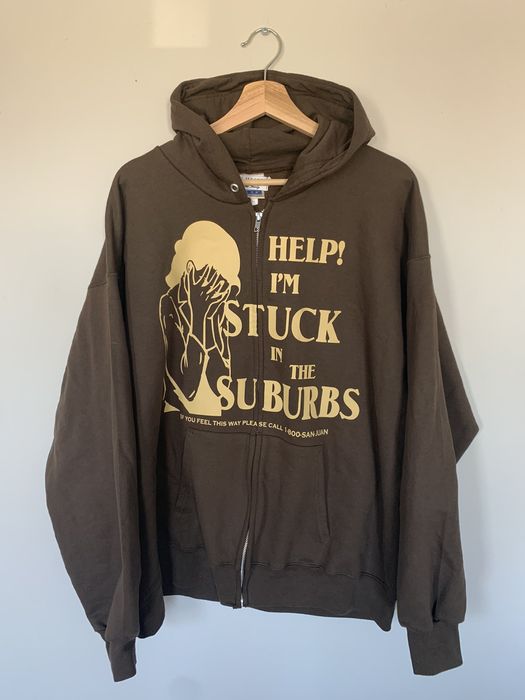 Stuck in the online suburbs zip up hoodie