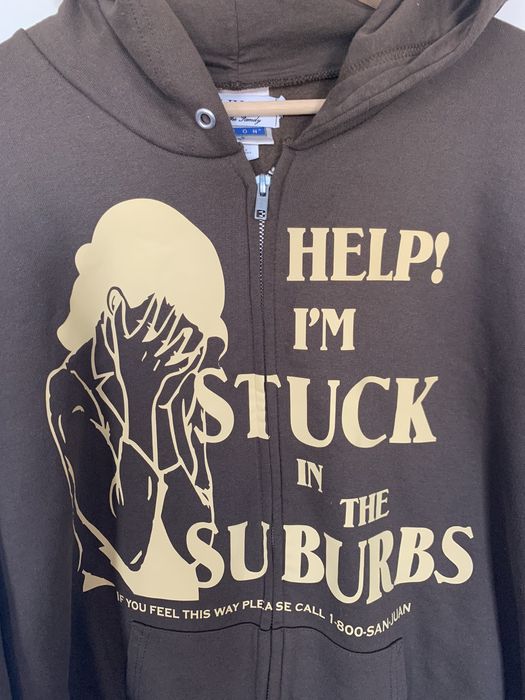 Stuck in the online suburbs zip up hoodie