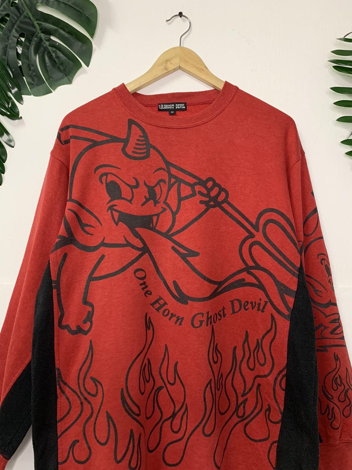 Japanese Brand × Vintage Vintage Sweatshirt One Horn Ghost Devil Size US L / EU 52-54 / 3 - 2 Thumbnail