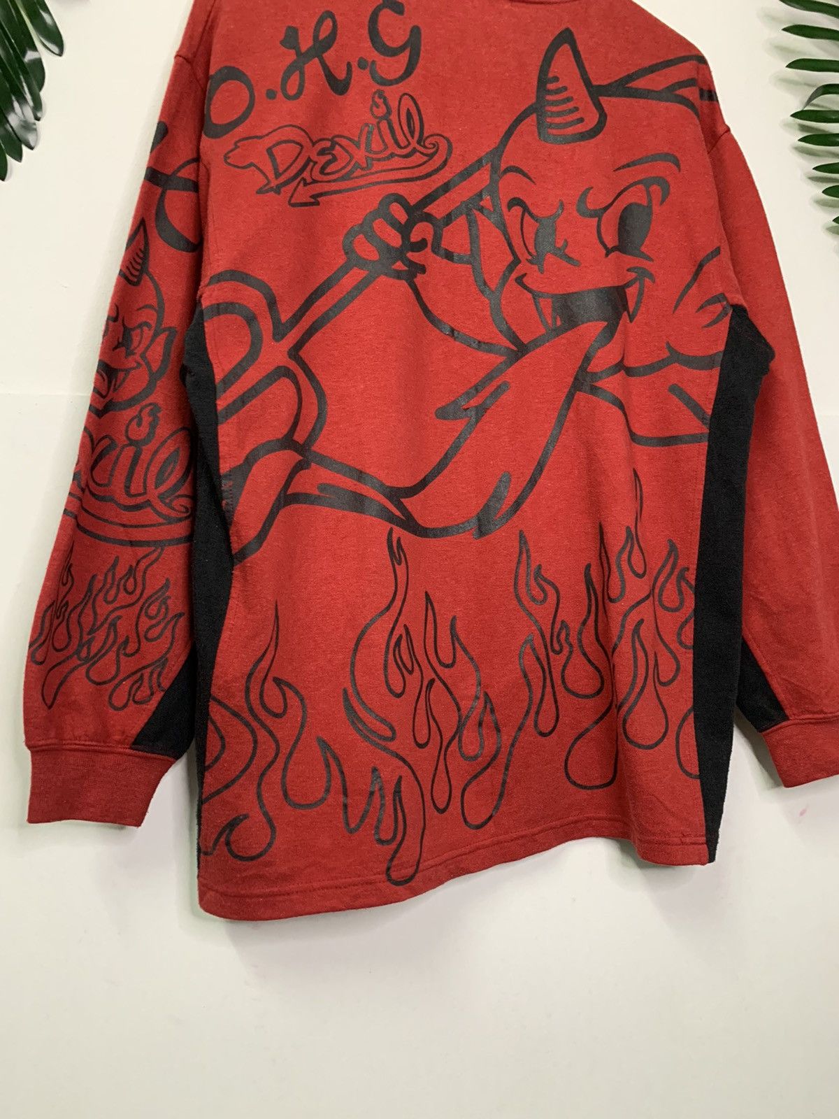 Japanese Brand × Vintage Vintage Sweatshirt One Horn Ghost Devil Size US L / EU 52-54 / 3 - 12 Thumbnail