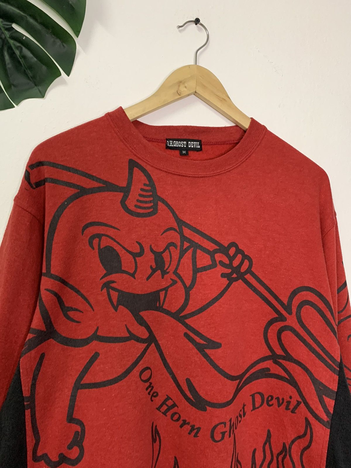Japanese Brand × Vintage Vintage Sweatshirt One Horn Ghost Devil Size US L / EU 52-54 / 3 - 5 Thumbnail