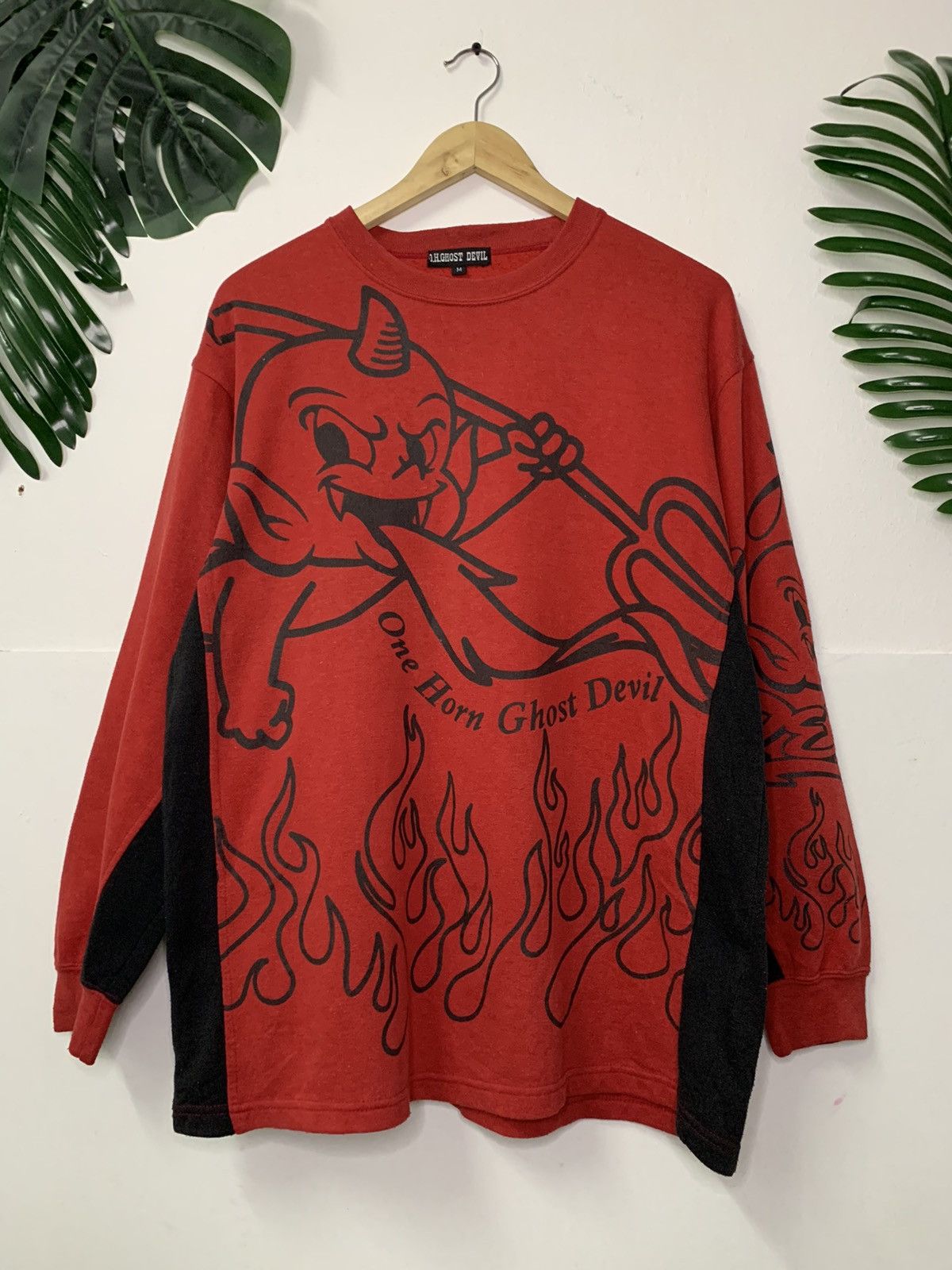 Japanese Brand × Vintage Vintage Sweatshirt One Horn Ghost Devil Size US L / EU 52-54 / 3 - 1 Thumbnail