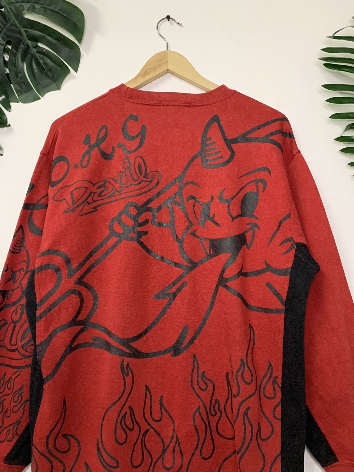 Japanese Brand × Vintage Vintage Sweatshirt One Horn Ghost Devil Size US L / EU 52-54 / 3 - 9 Thumbnail