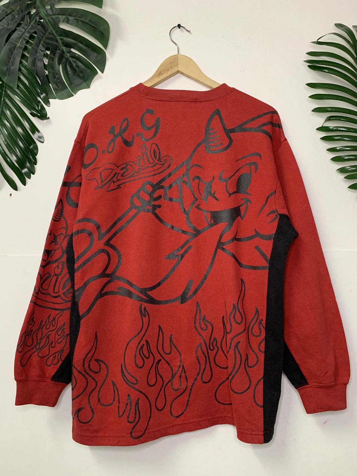Japanese Brand × Vintage Vintage Sweatshirt One Horn Ghost Devil Size US L / EU 52-54 / 3 - 8 Thumbnail