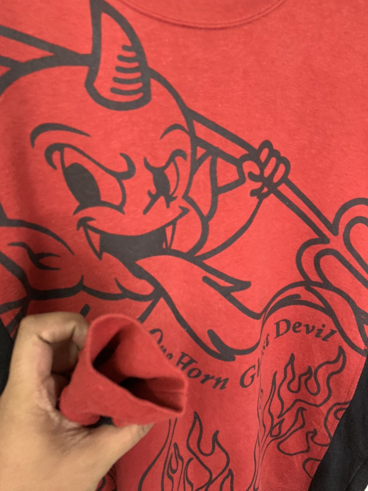 Japanese Brand × Vintage Vintage Sweatshirt One Horn Ghost Devil Size US L / EU 52-54 / 3 - 7 Thumbnail