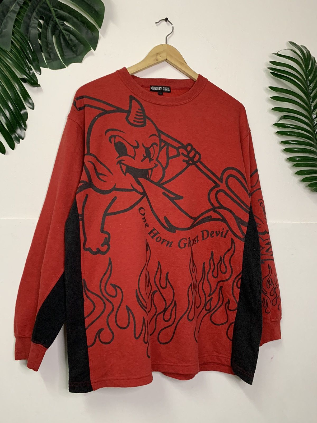 Japanese Brand × Vintage Vintage Sweatshirt One Horn Ghost Devil Size US L / EU 52-54 / 3 - 4 Thumbnail