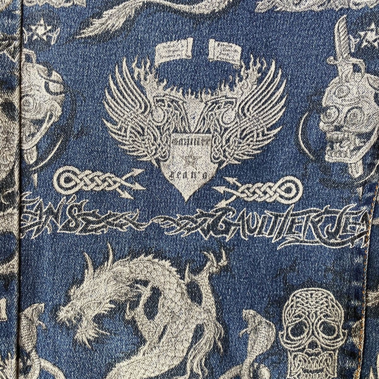 Jean Paul Gaultier 90s archival jean paul gaultier tribal tattoo jeans Size US 28 / EU 44 - 4 Thumbnail