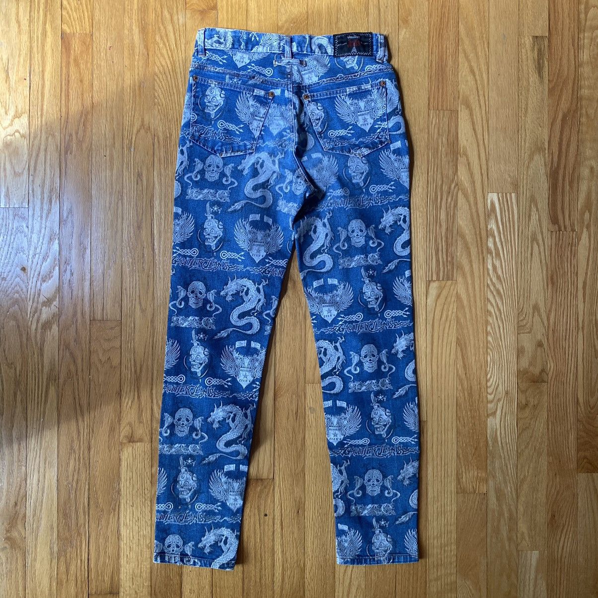 Jean Paul Gaultier 90s archival jean paul gaultier tribal tattoo jeans Size US 28 / EU 44 - 6 Thumbnail