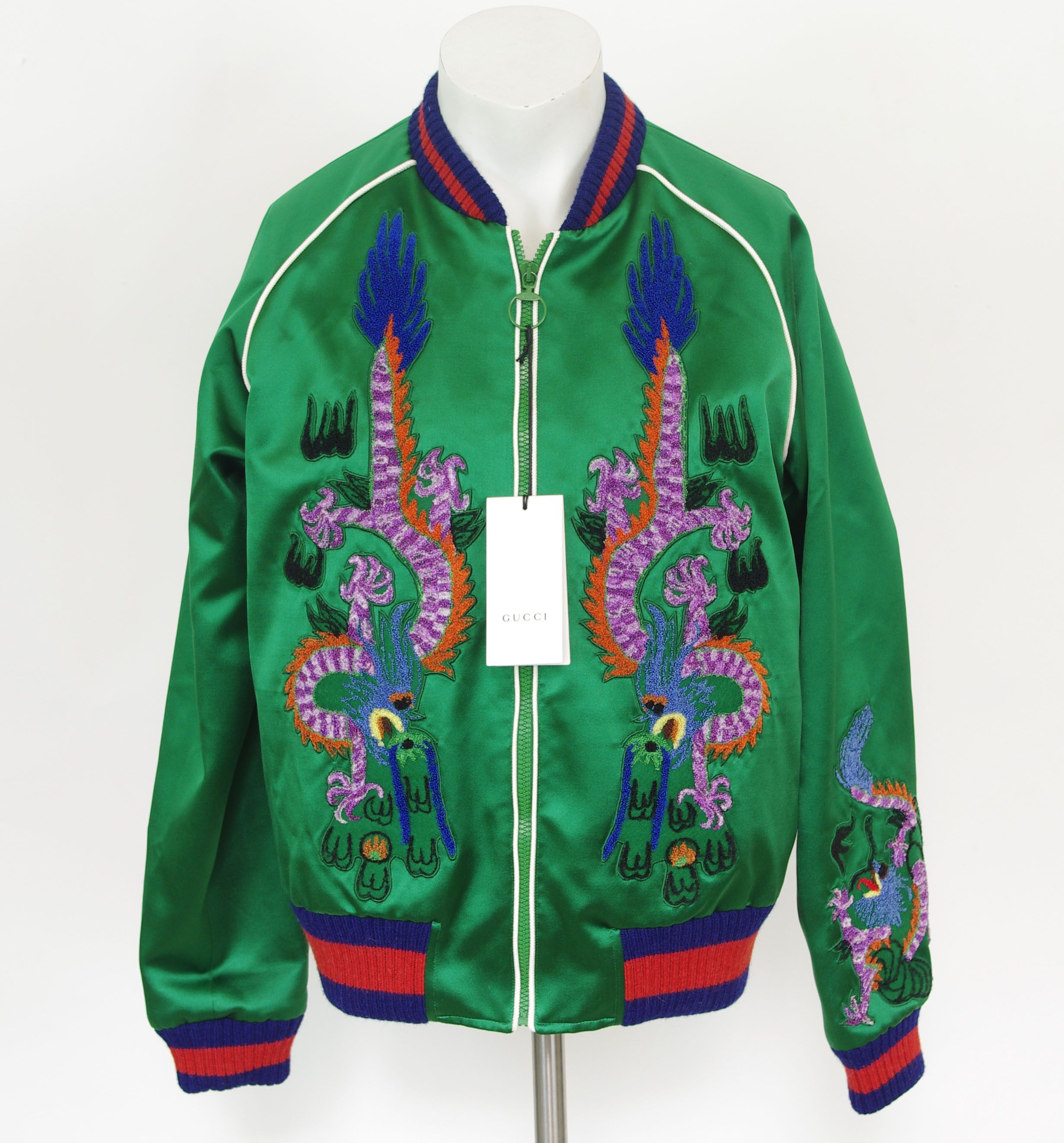 Gucci dragon bomber clearance jacket