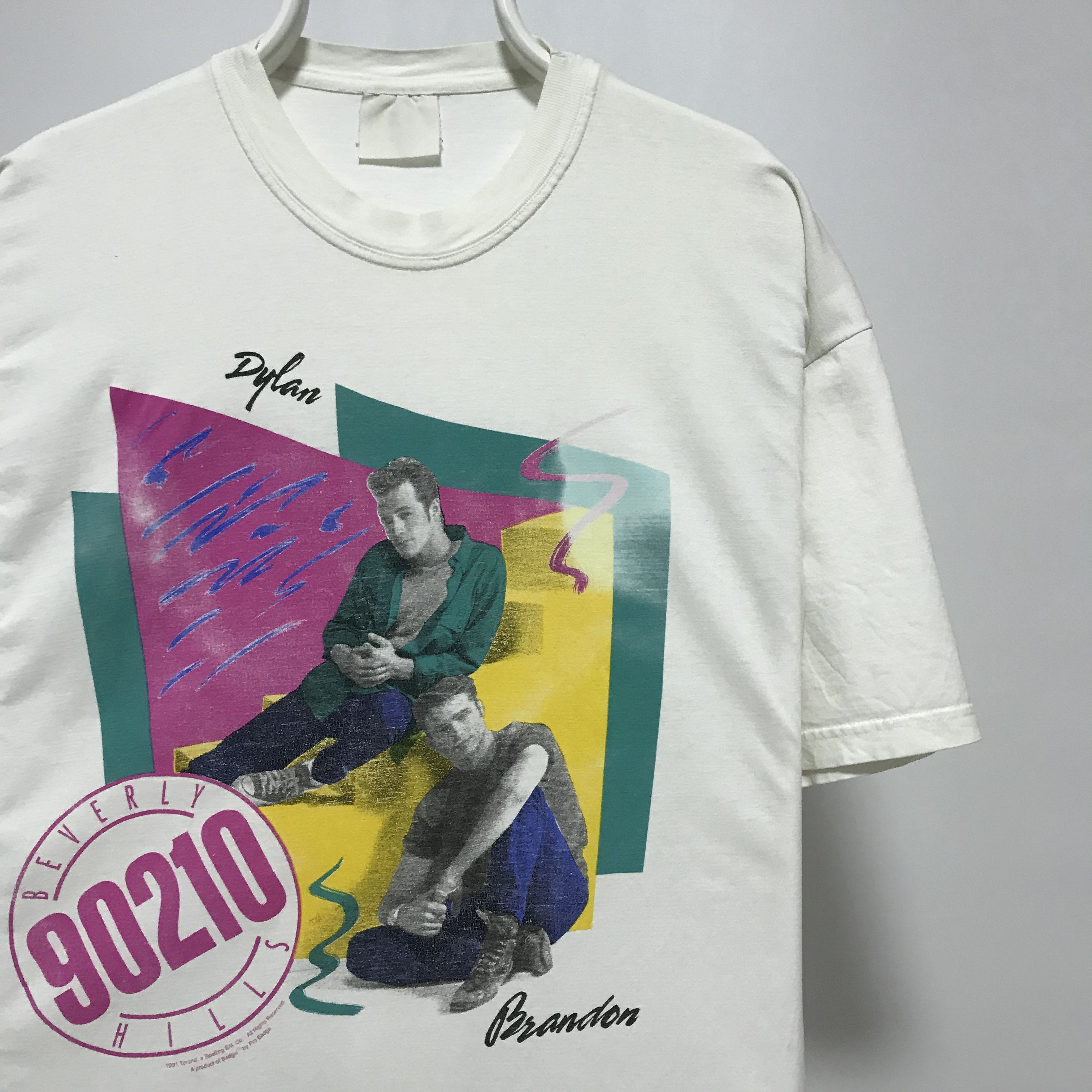 Vintage 90210 BEVERLY HILLS 1991 Vintage 90s T-Shirt Movie Tee Rare Size US XL / EU 56 / 4 - 3 Thumbnail