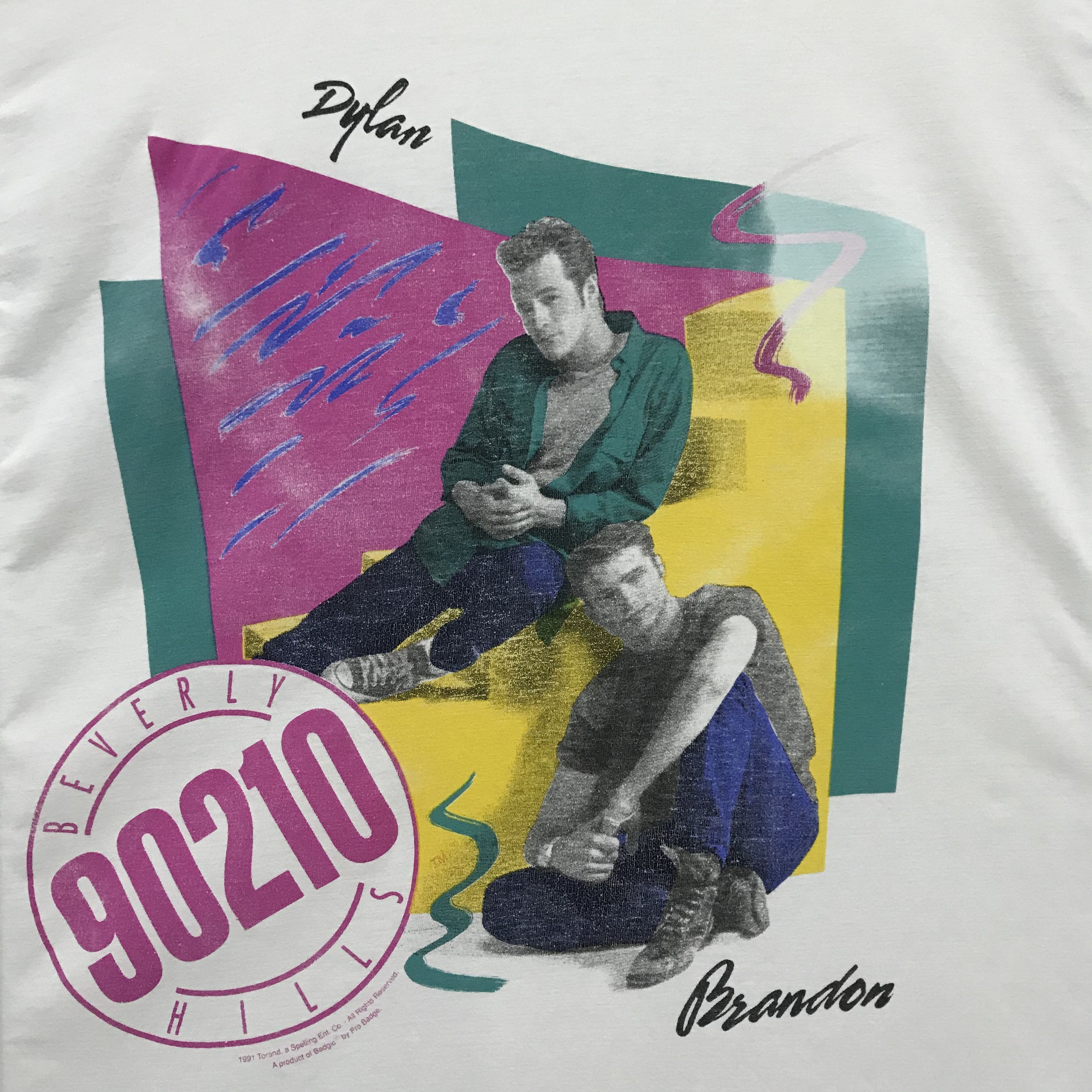 Vintage 90210 BEVERLY HILLS 1991 Vintage 90s T-Shirt Movie Tee Rare Size US XL / EU 56 / 4 - 5 Thumbnail