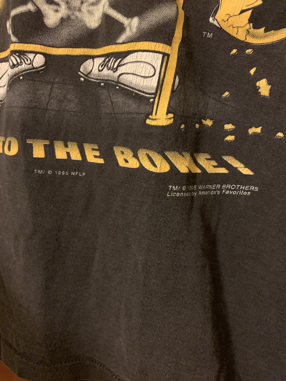 NFL × Vintage × Warner Bros *RARE* Vintage 1995 Taz Looney Tunes Green Bay Packers Shirt Size US XL / EU 56 / 4 - 4 Thumbnail