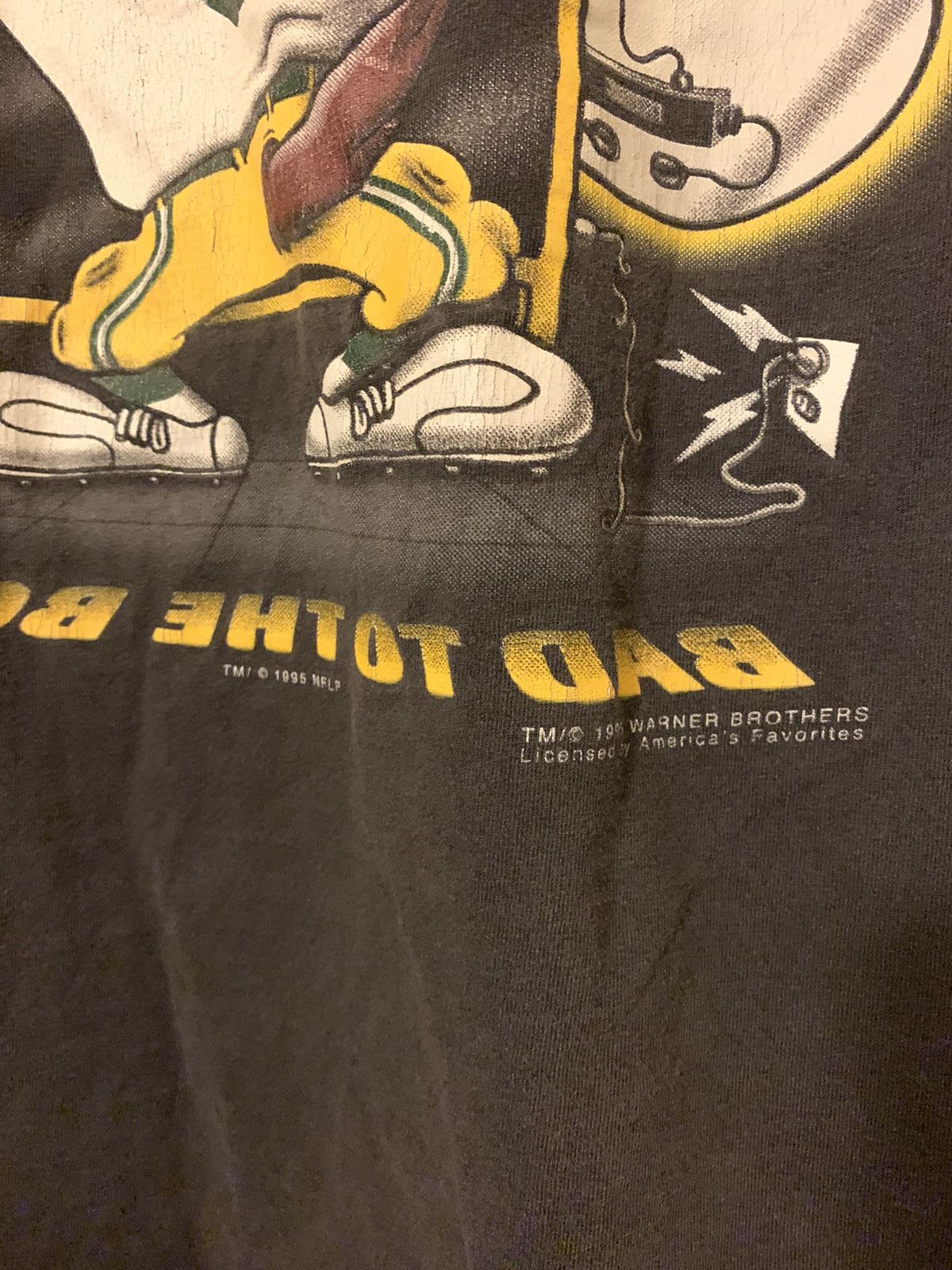 NFL × Vintage × Warner Bros *RARE* Vintage 1995 Taz Looney Tunes Green Bay Packers Shirt Size US XL / EU 56 / 4 - 5 Thumbnail