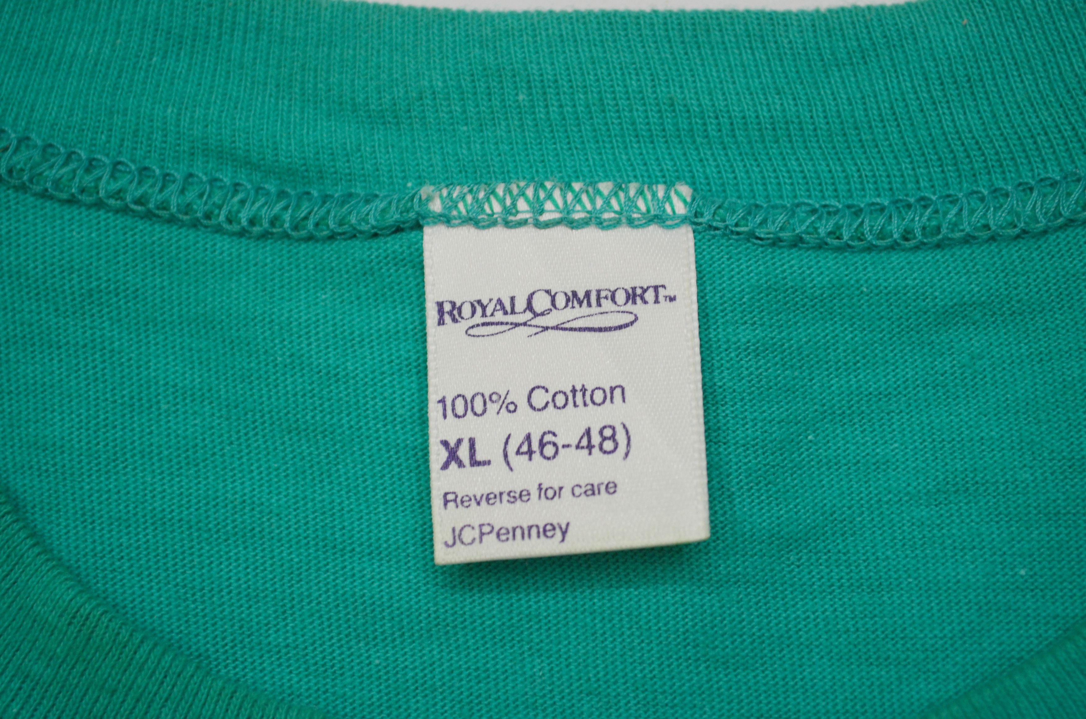 Vintage 90s JCPenney Royal Comfort Blank Pocket Tee Made In USA Size US L / EU 52-54 / 3 - 7 Thumbnail