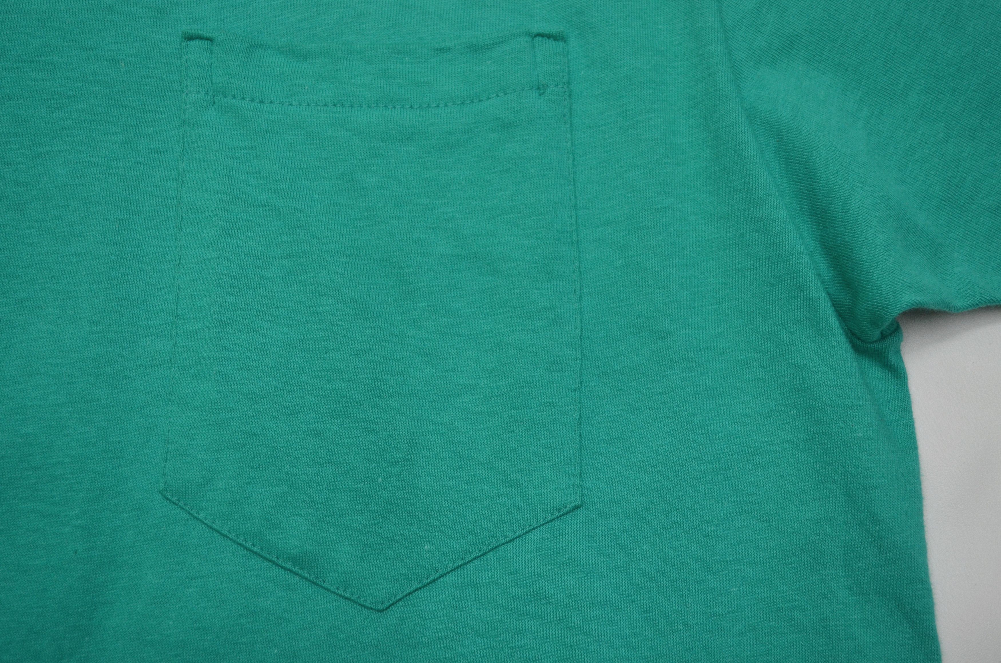 Vintage 90s JCPenney Royal Comfort Blank Pocket Tee Made In USA Size US L / EU 52-54 / 3 - 5 Thumbnail