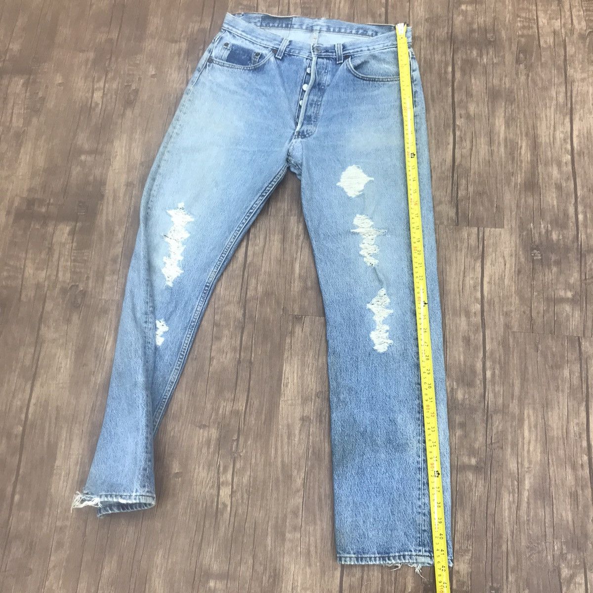 Levi's Vintage 90s Levis 501 Distressed Cobain Style Made in USA Size US 32 / EU 48 - 21 Thumbnail