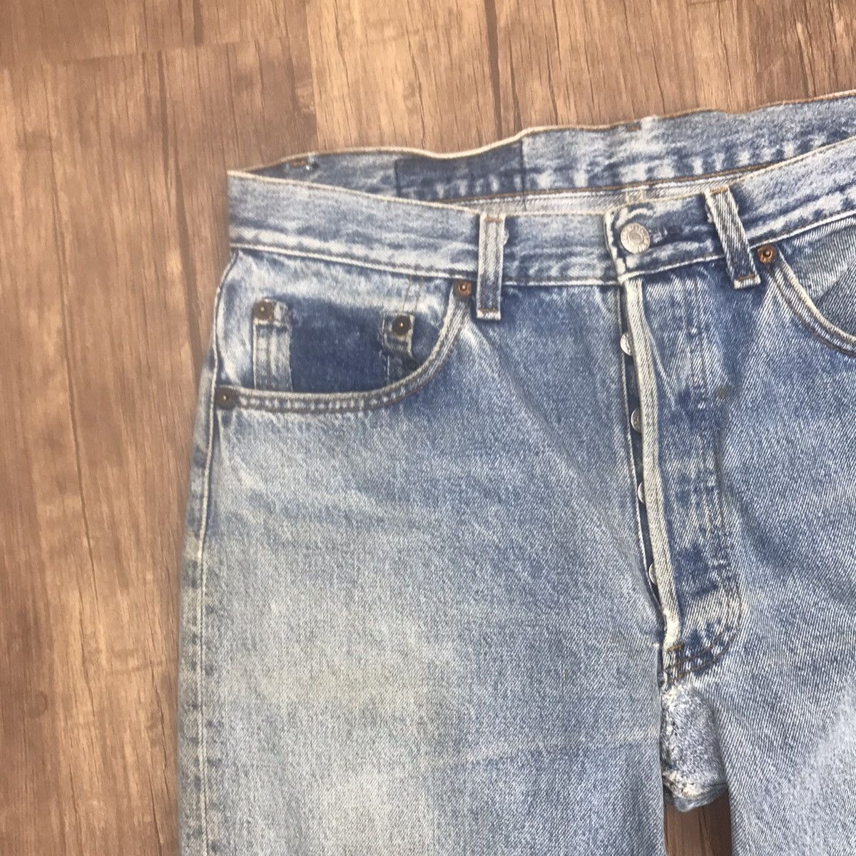 Levi's Vintage 90s Levis 501 Distressed Cobain Style Made in USA Size US 32 / EU 48 - 4 Thumbnail