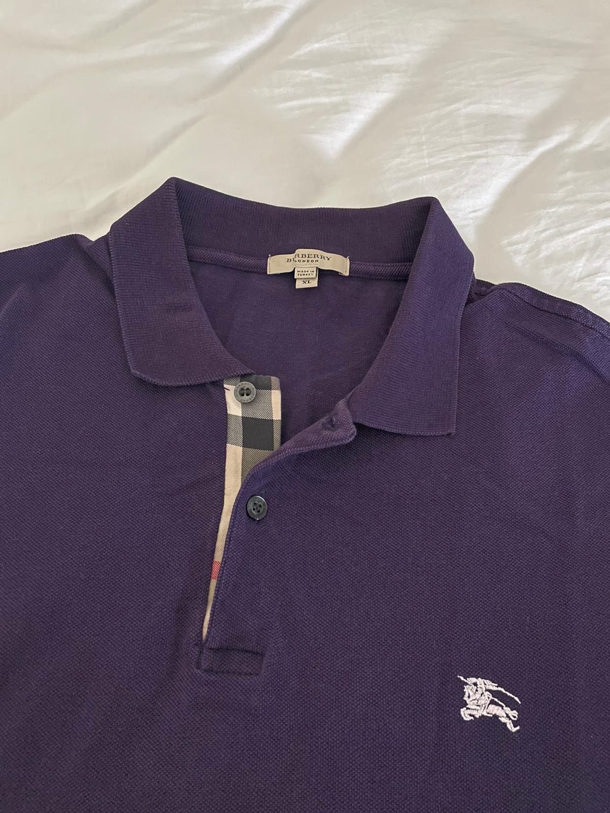 Burberry Burberry London Classic fit Polo T Shirt Purple Color Grailed