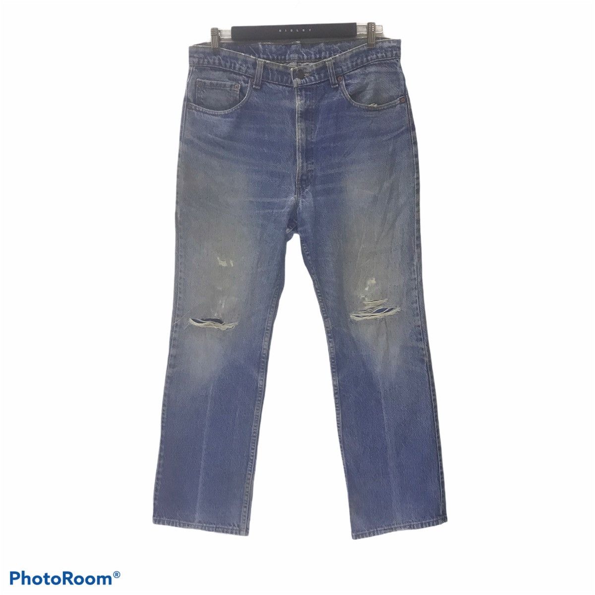 Levi's Vintage Levis 517 Flare Jeans Distressed USA Size US 35 - 24 Thumbnail