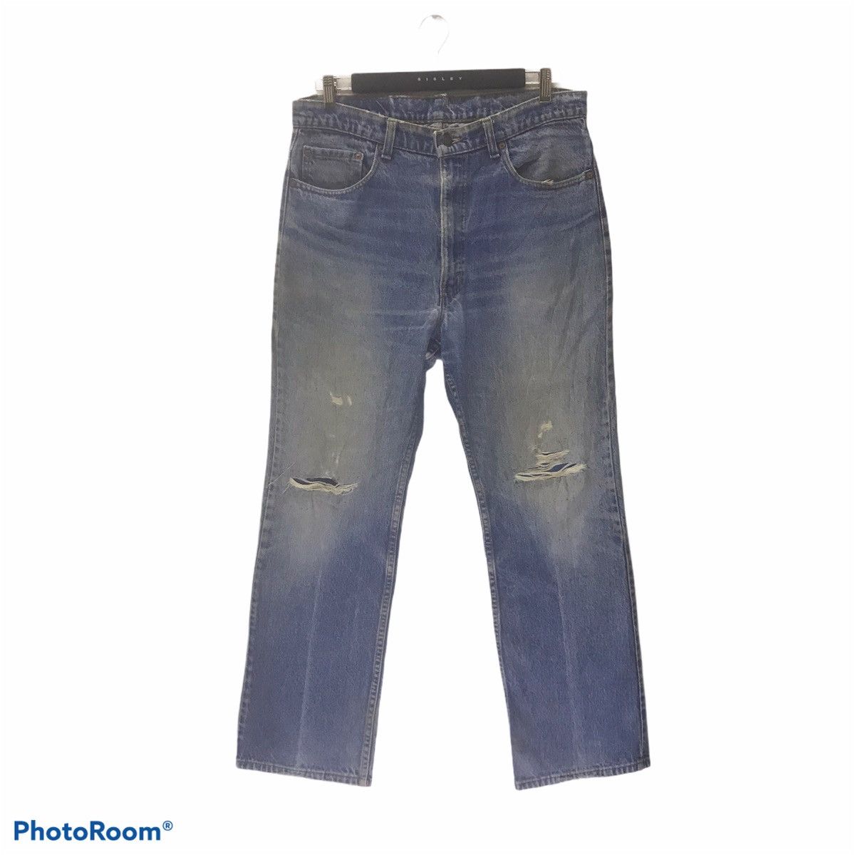 Levi's Vintage Levis 517 Flare Jeans Distressed USA Size US 35 - 1 Thumbnail