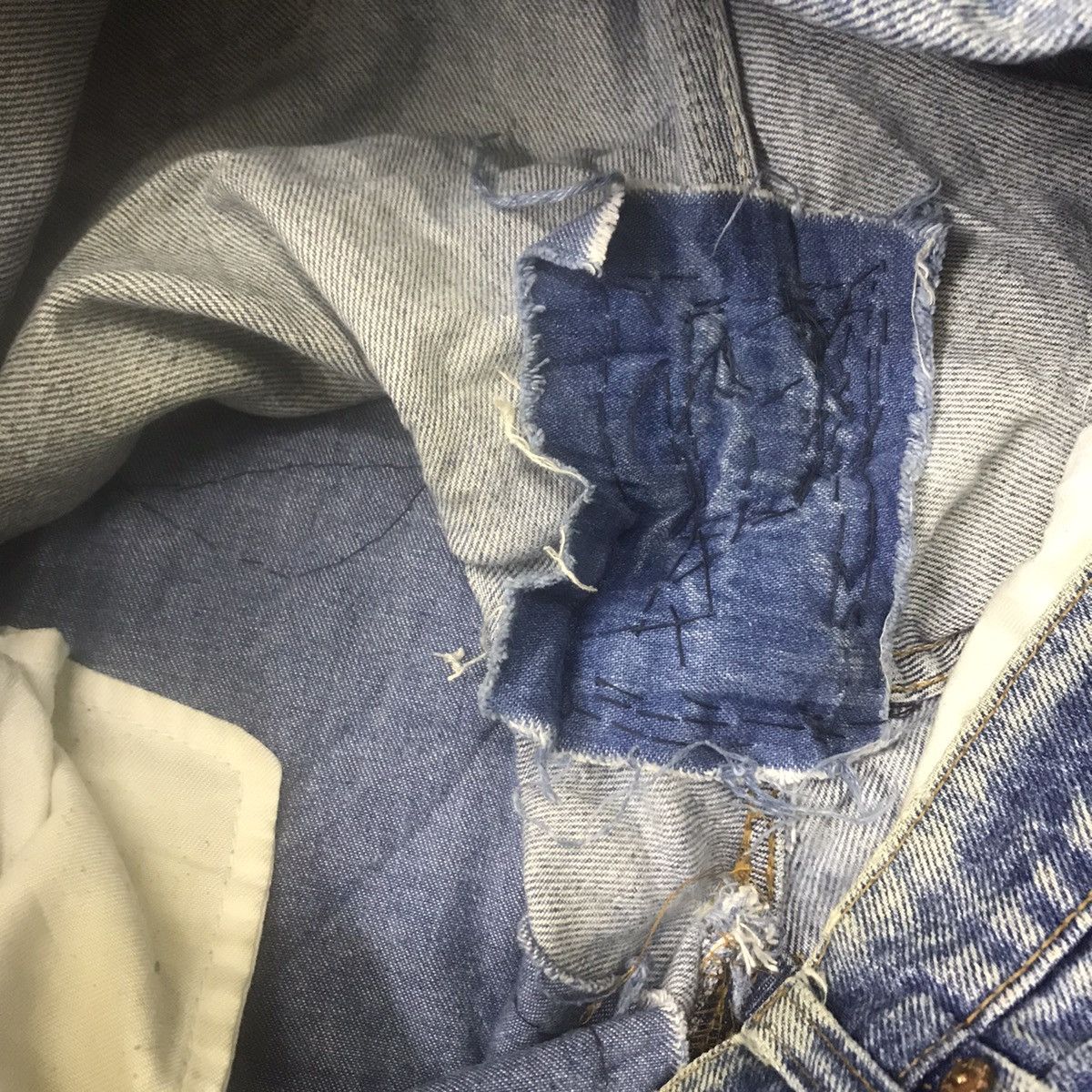 Levi's Vintage Levis 517 Flare Jeans Distressed USA Size US 35 - 18 Thumbnail
