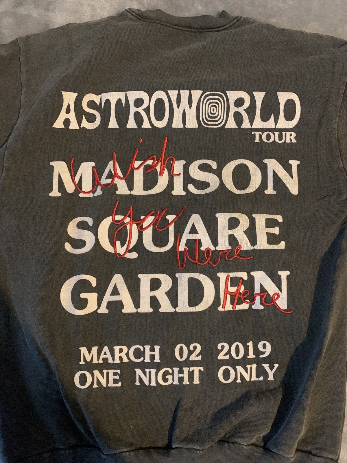Travis Scott Travis Scott Astroworld Madison Square Garden Crewneck Size US S / EU 44-46 / 1 - 3 Thumbnail