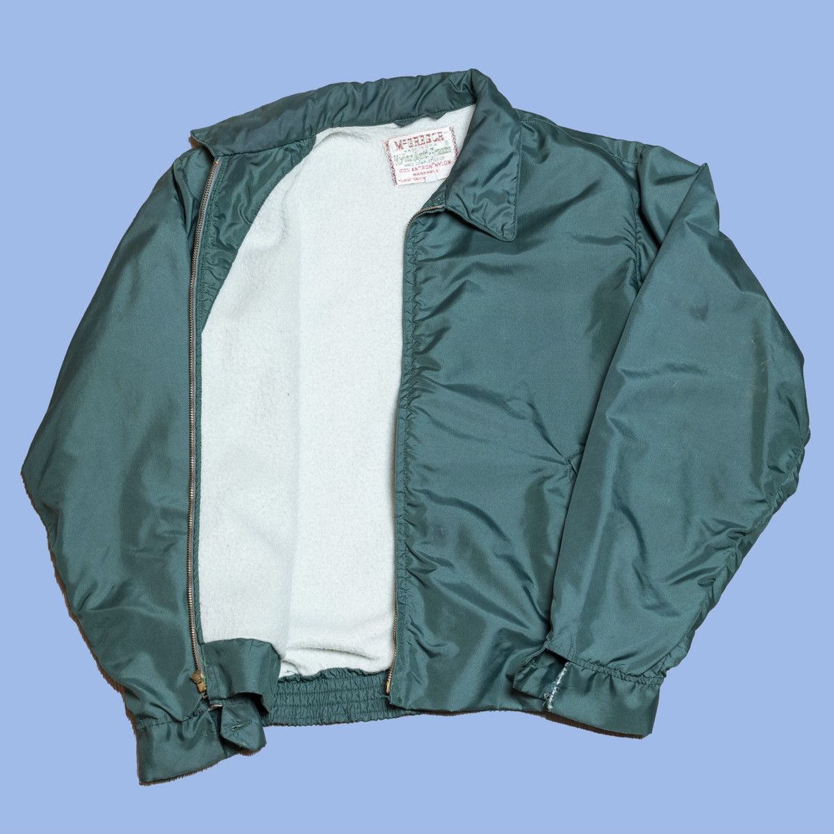 Vntg Mcgregor Nylon Anti Freeze Jacket Green Zip Up Coat