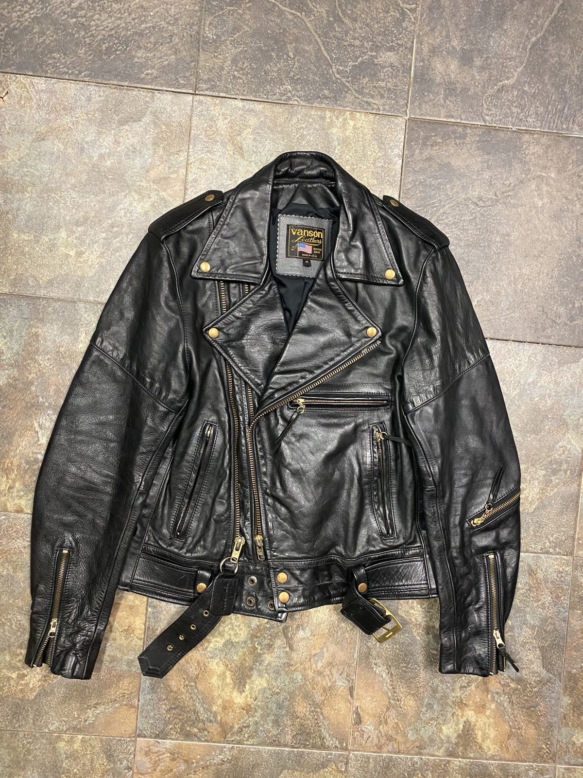 Vanson Leather Jacket M 100% Authentic