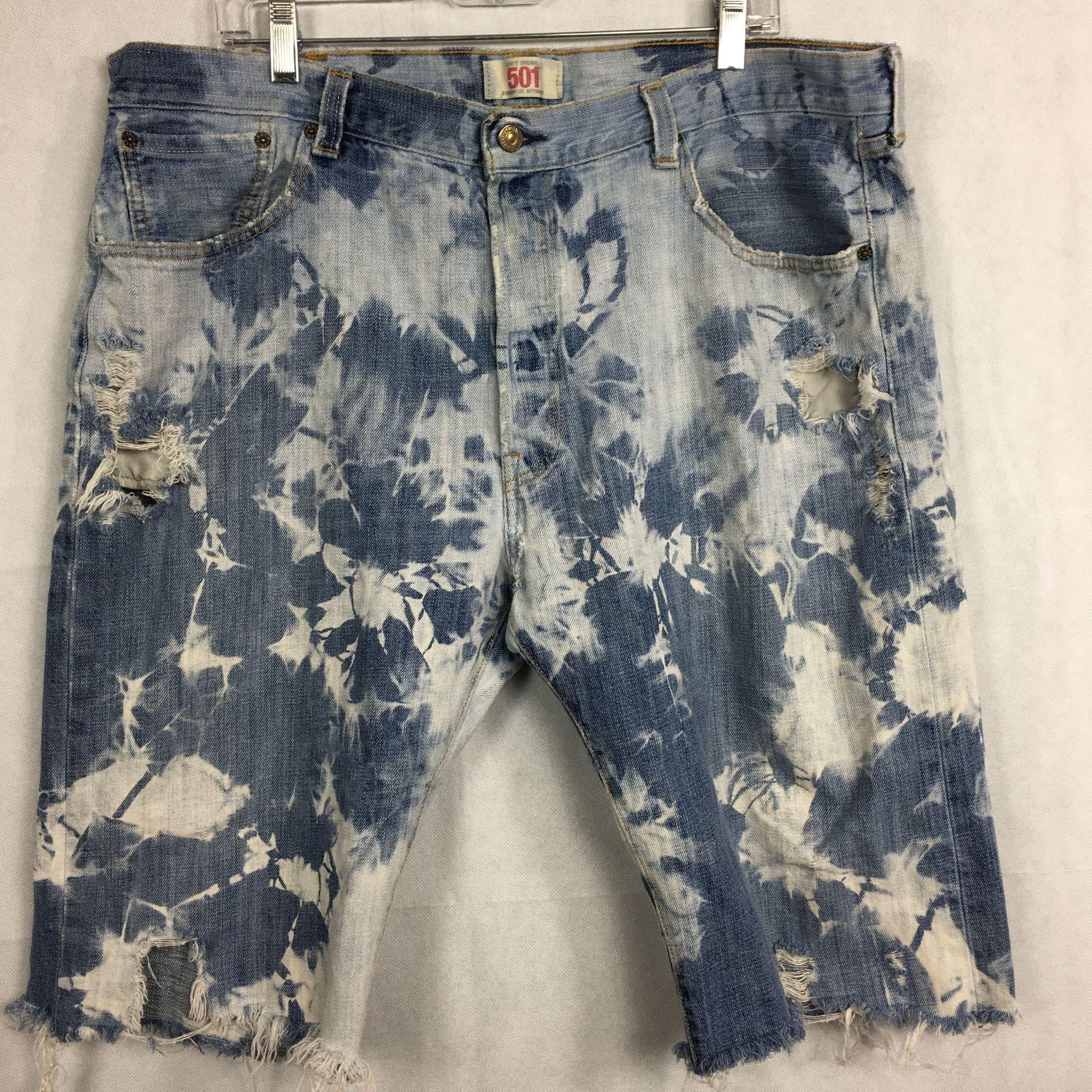 Levi's 501 Acid Wash Cut Off top Shorts 40