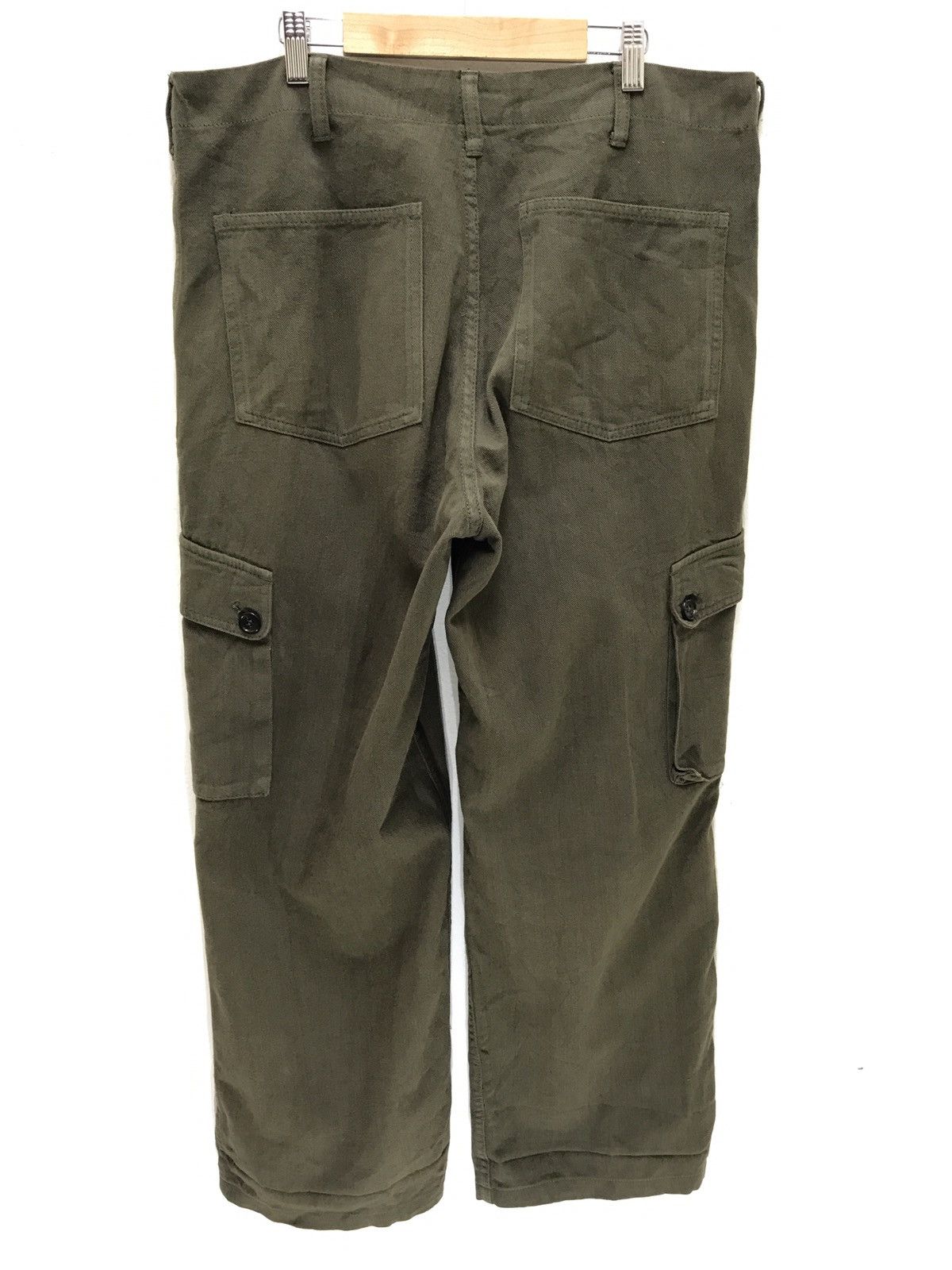 CDG Homme Cargo Wide Pant Olive Green Loose Made in Japan
