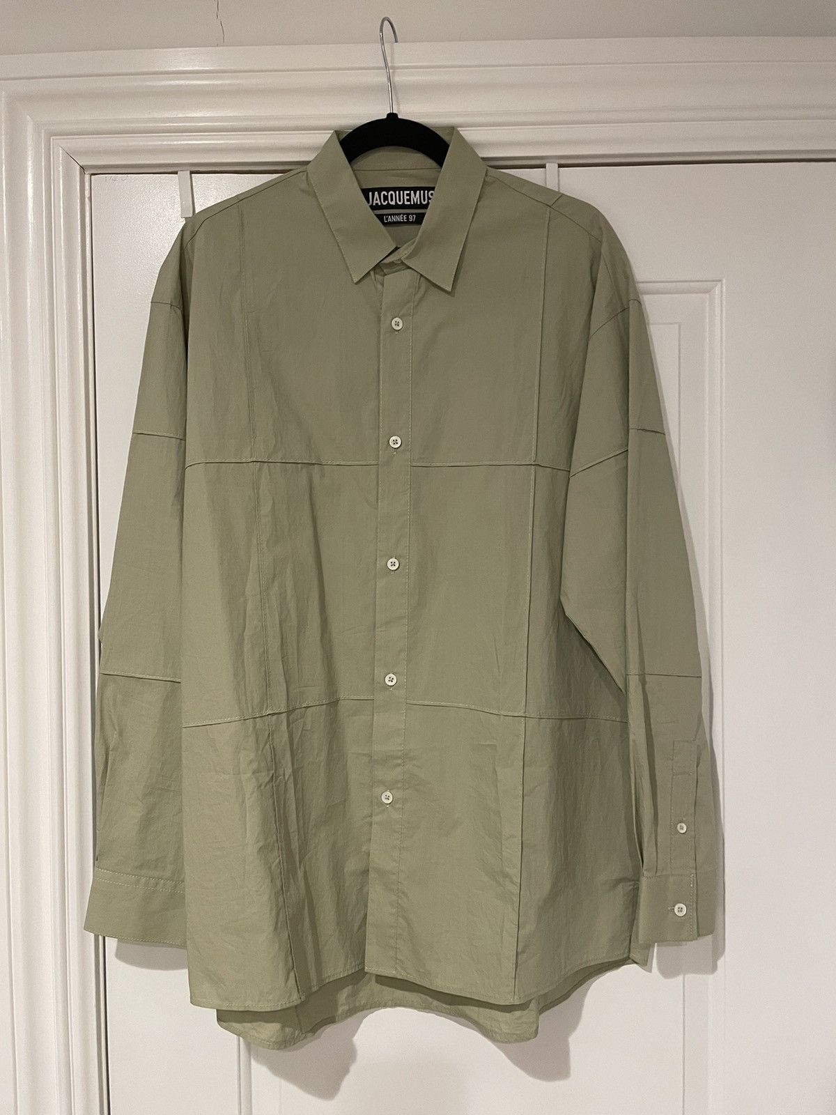 image of Jacquemus Button Up Shirt in Green, Men's (Size Small)