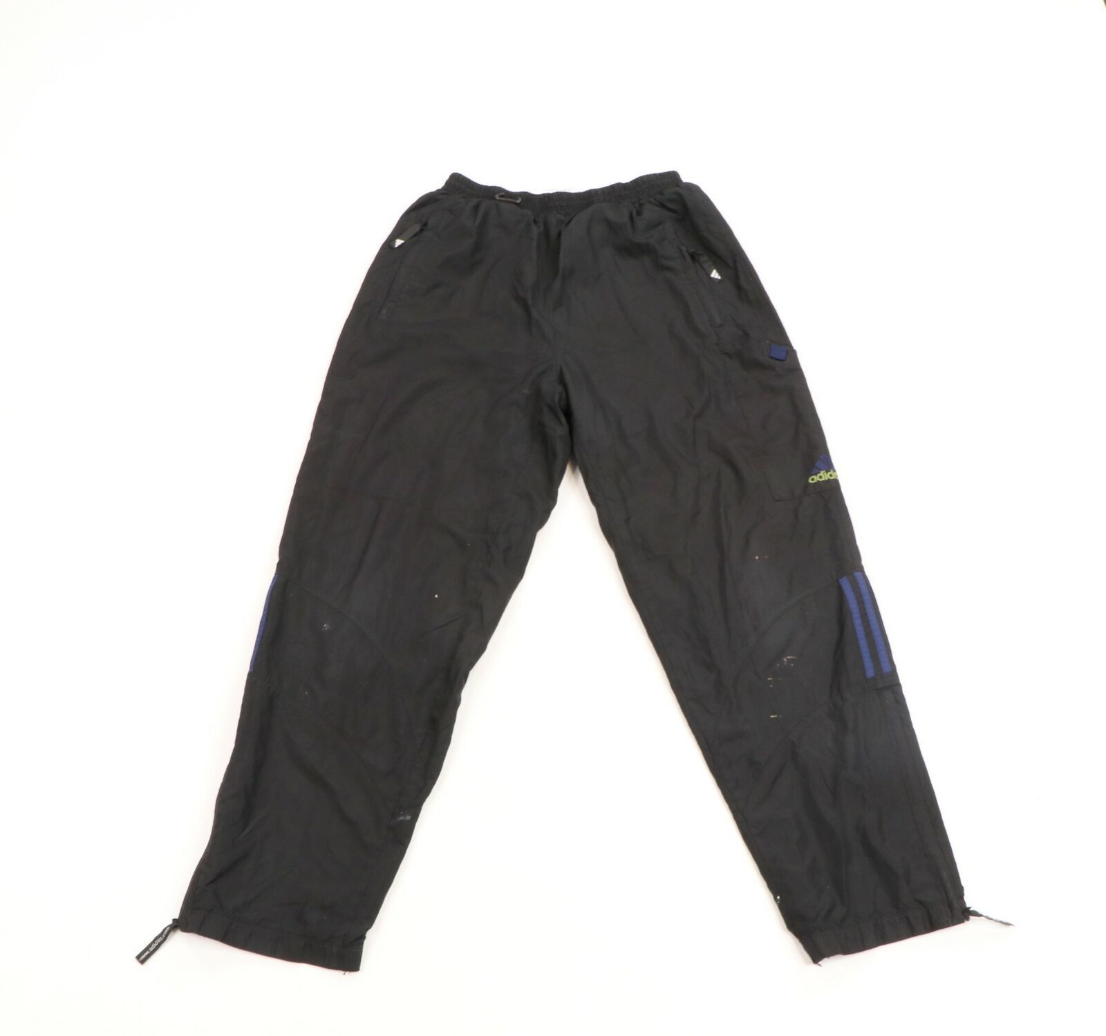 Adidas Vintage 90s Adidas Lined Spell Out Striped Zip Cuff Pants Size US 32 / EU 48 - 1 Preview