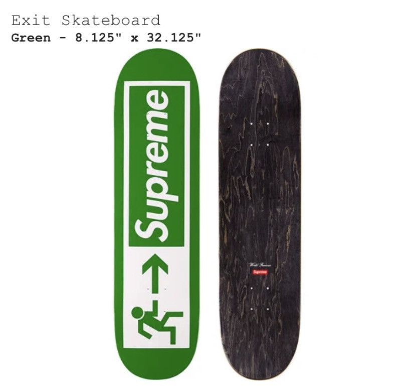 Supreme Supreme Exit Skateboard Deck Green | Grailed