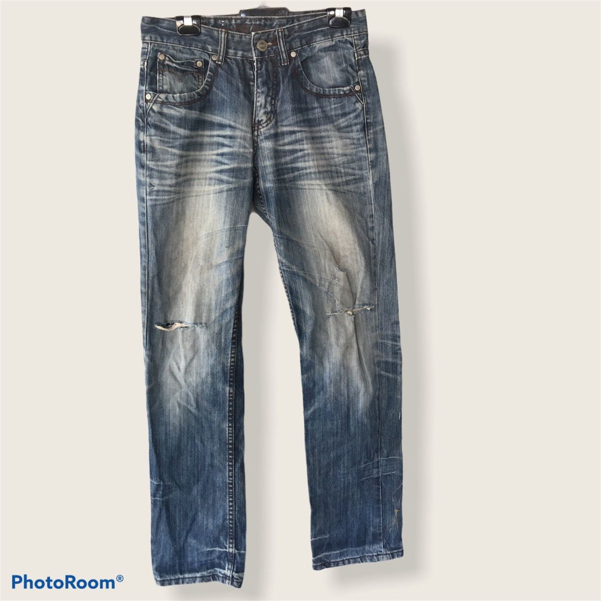Dapper Dan Dapper distressed denim 32x32 Size US 32 / EU 48 - 1 Thumbnail