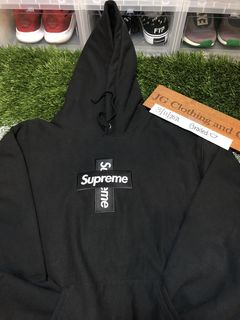 Supreme Cross Box Logo Black | Grailed