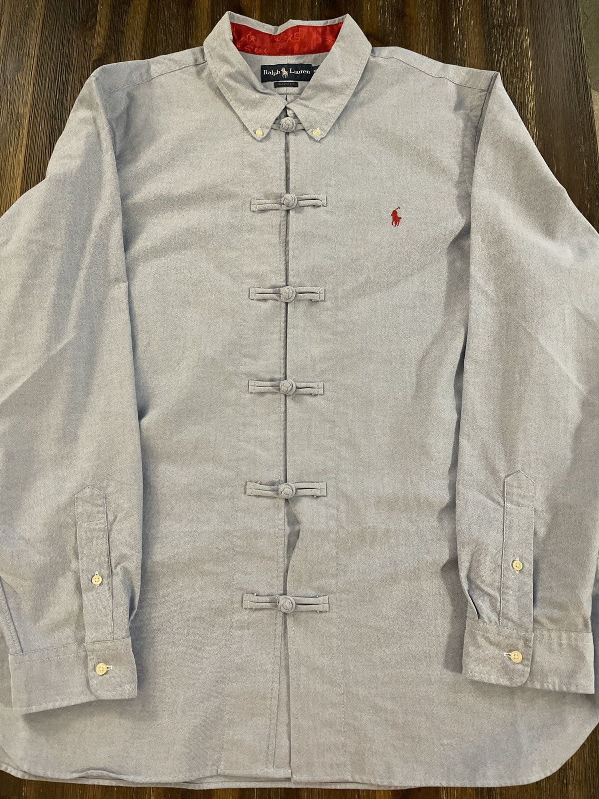 RALPH LAUREN CLOT POLO OXFORD チャイナ風シャツ