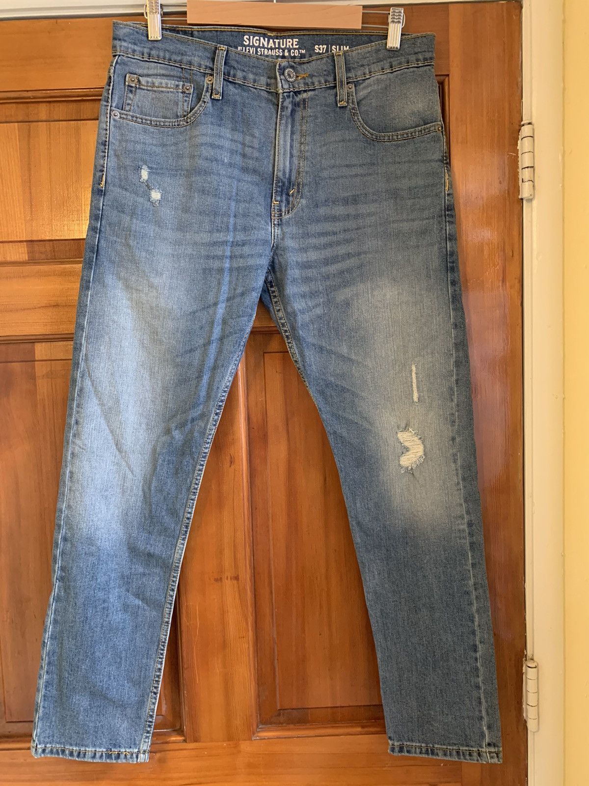 Levi's × Levi's Vintage Clothing *RARE* New Levi’s Signature S37 Slim Denim Jeans - 32 x 30 Size US 32 / EU 48 - 1 Thumbnail