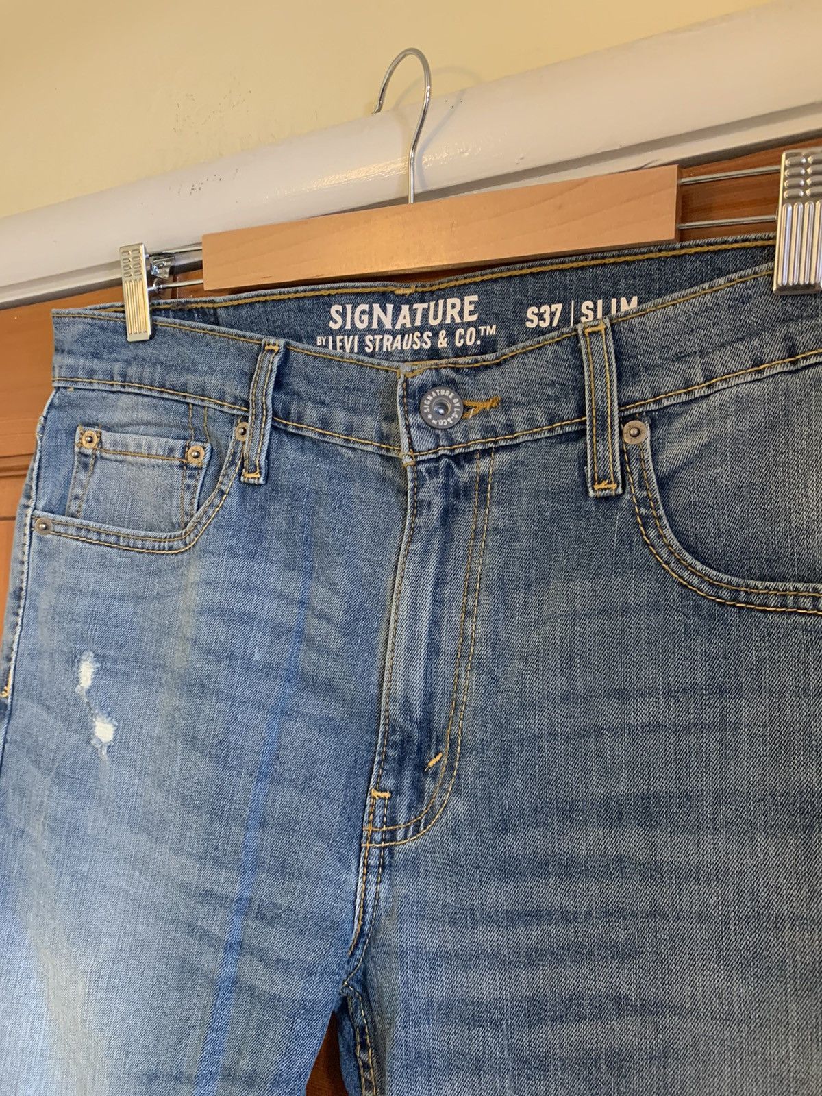 Levi's × Levi's Vintage Clothing *RARE* New Levi’s Signature S37 Slim Denim Jeans - 32 x 30 Size US 32 / EU 48 - 3 Thumbnail
