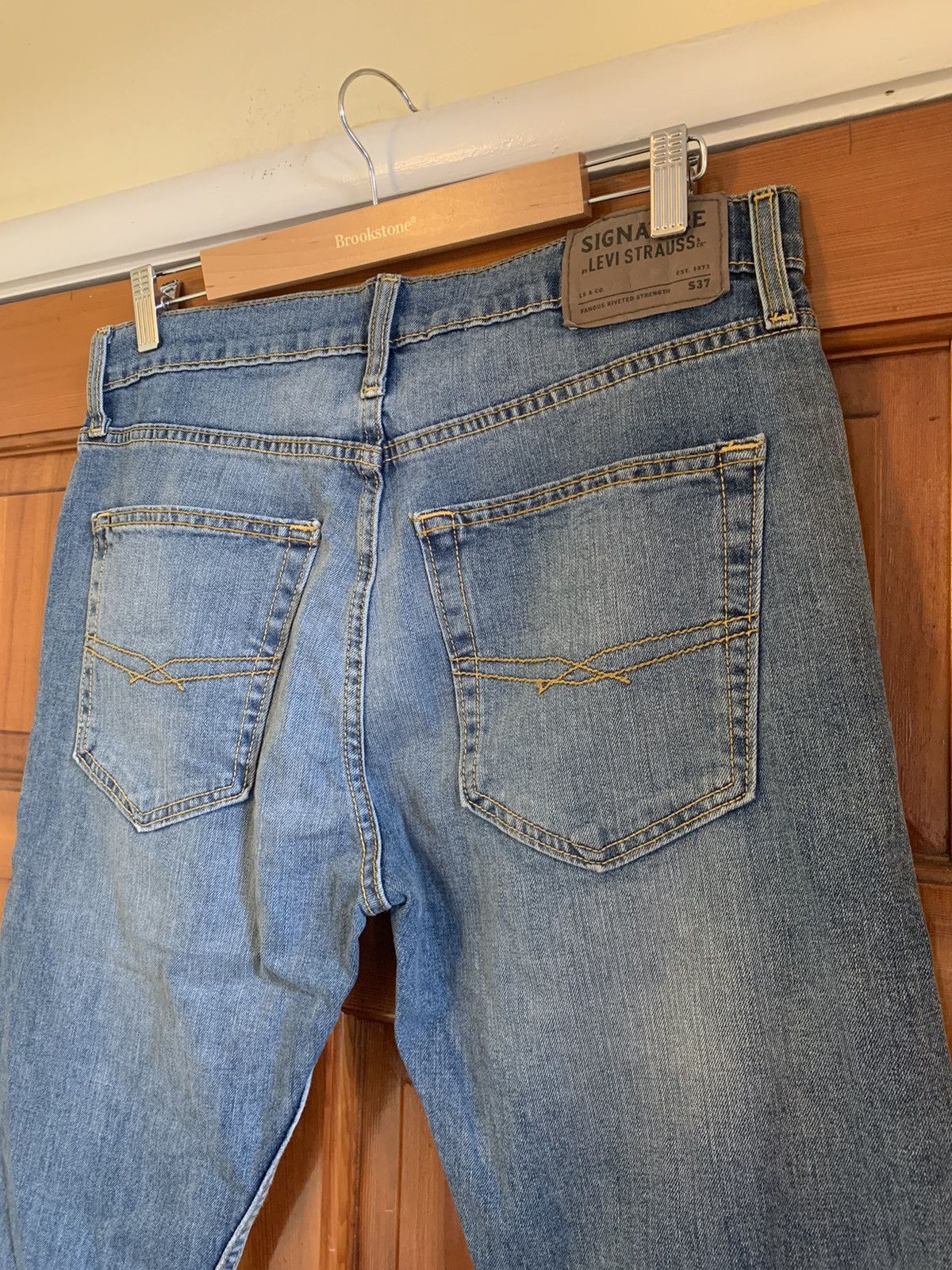 Levi's × Levi's Vintage Clothing *RARE* New Levi’s Signature S37 Slim Denim Jeans - 32 x 30 Size US 32 / EU 48 - 5 Thumbnail