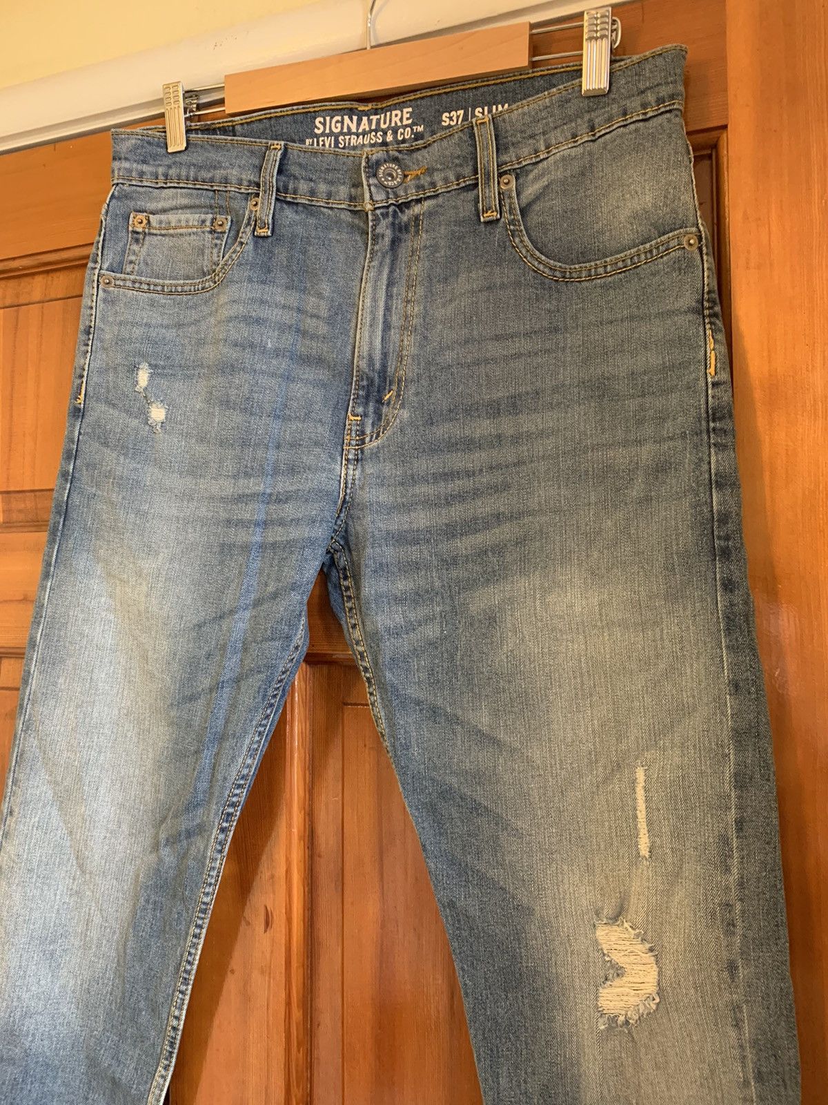 Levi's × Levi's Vintage Clothing *RARE* New Levi’s Signature S37 Slim Denim Jeans - 32 x 30 Size US 32 / EU 48 - 2 Thumbnail
