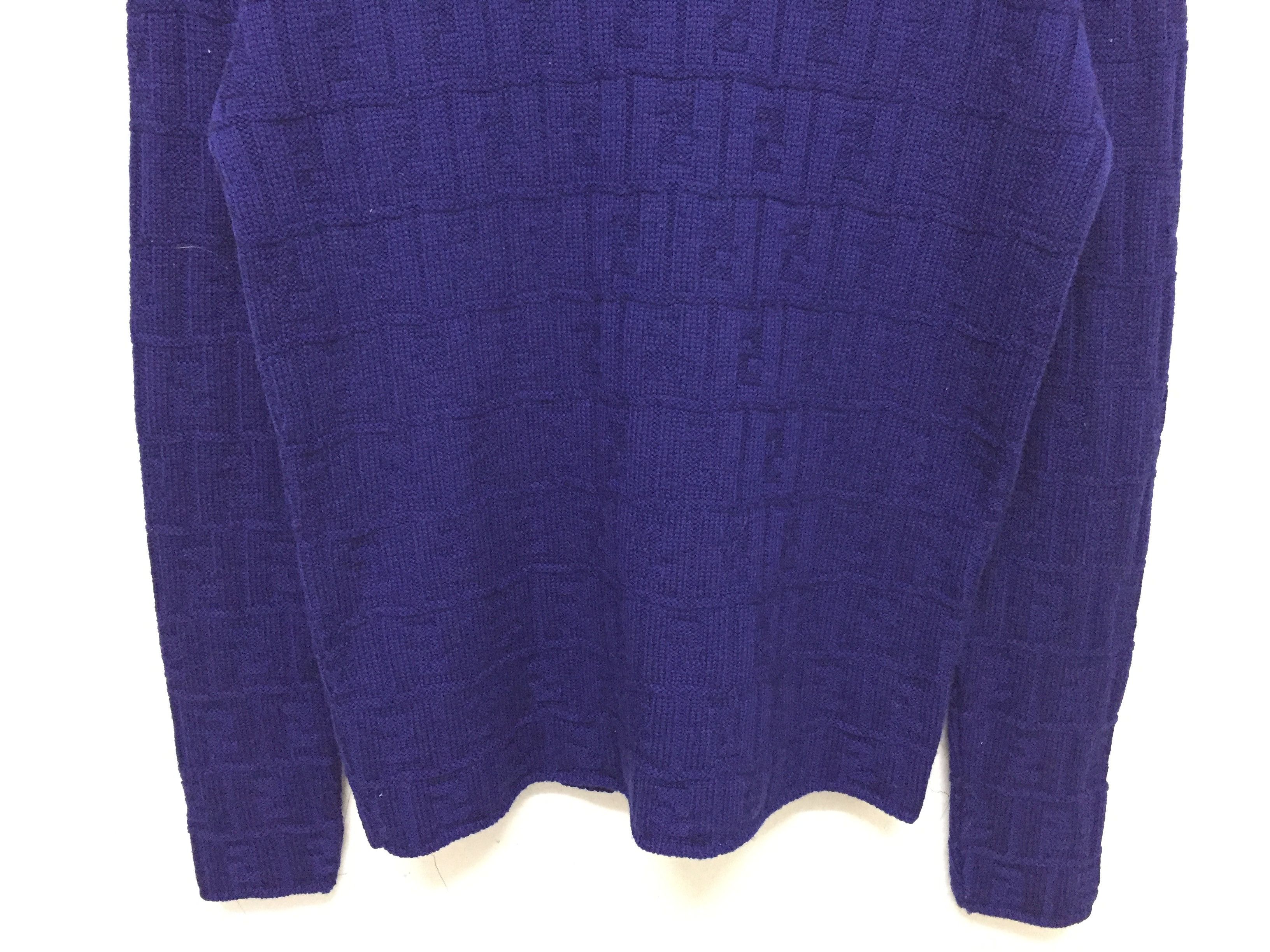 Fendi 90's FENDI Blue Monogram Logo knit Size US M / EU 48-50 / 2 - 6 Thumbnail
