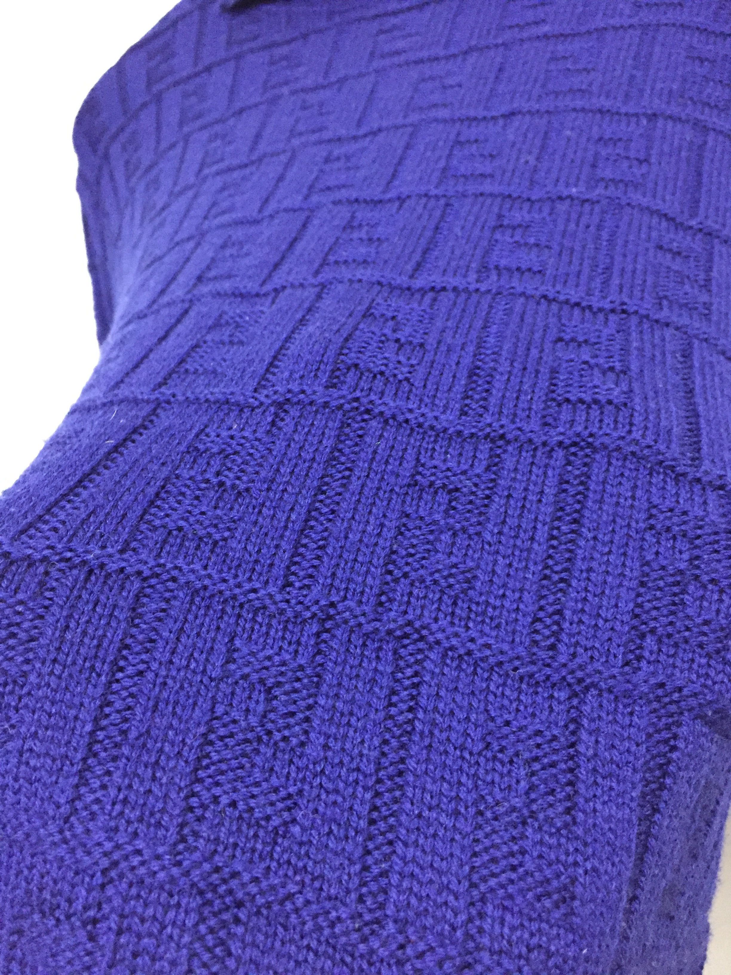 Fendi 90's FENDI Blue Monogram Logo knit Size US M / EU 48-50 / 2 - 7 Thumbnail